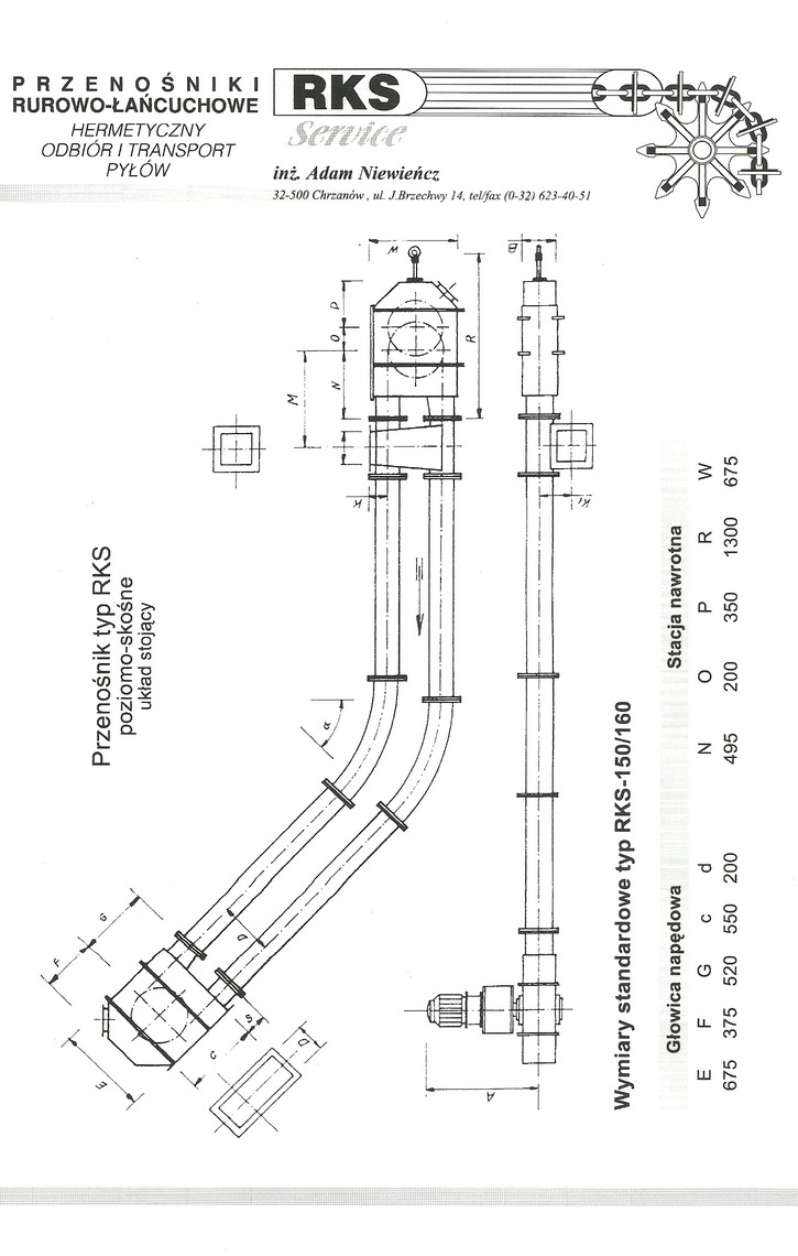 Łańuchy do przenosników rurowo łańcuchowych RKS service CHrzanów